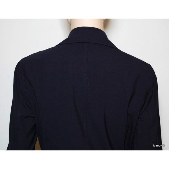 RALPH LAUREN Gran Turismo Zip Wool Jacket Blazer Top Coat Navy 10/12 Nwt $250 - Picture 4 of 6